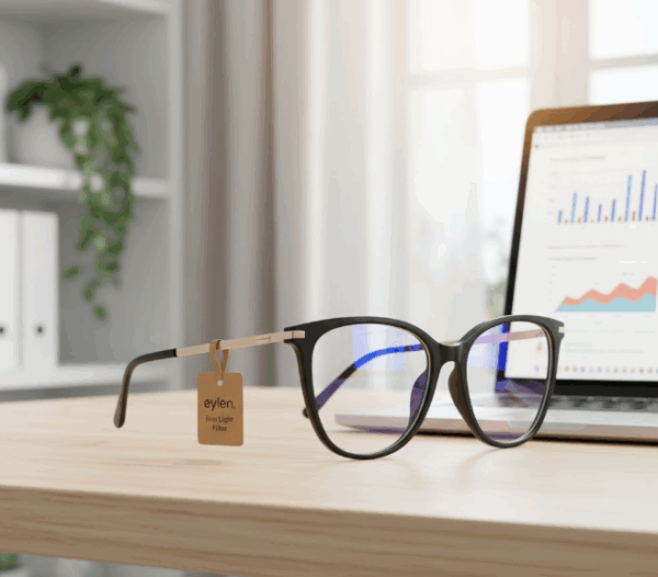 Eylen 'Zoor' Round Golden Light Glasses