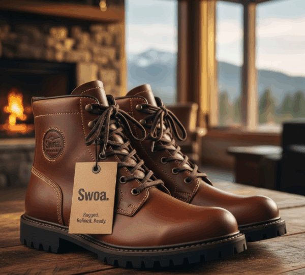 Swoa 'Summit' Men's Leather Hiking Boots